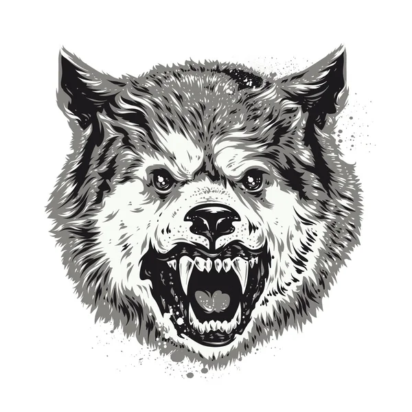 Волчья голова — стоковый вектор
