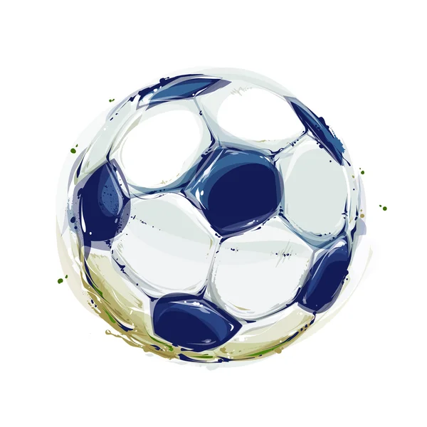 Pallone da calcio ad acquerello — Vettoriale Stock