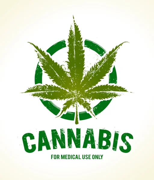 Emblème du cannabis — Image vectorielle