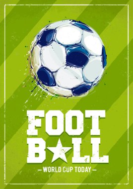 Grunge futbol poster