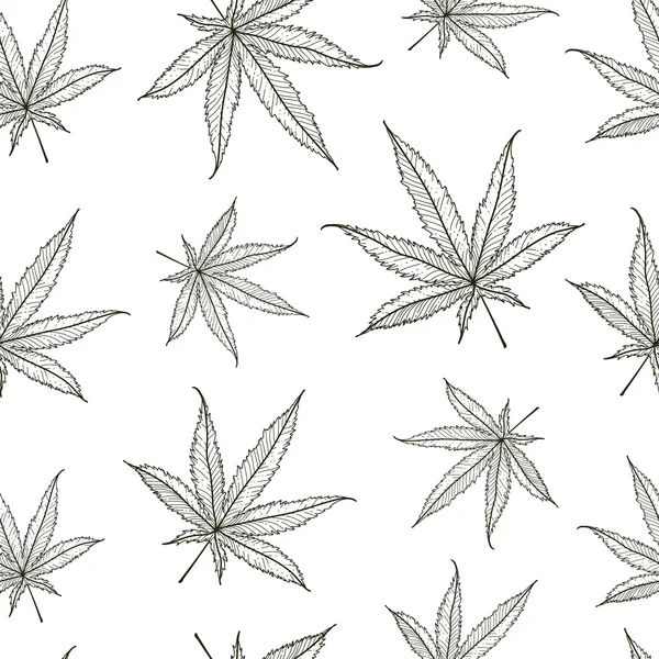 Ganja laisse sans couture — Image vectorielle