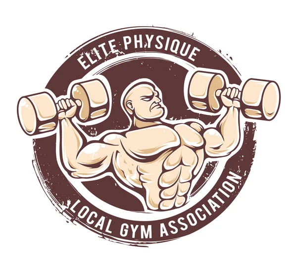 Gym Man Vector — Stock Vector