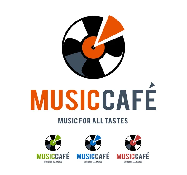 Hudební kavárna Logo — Stockový vektor