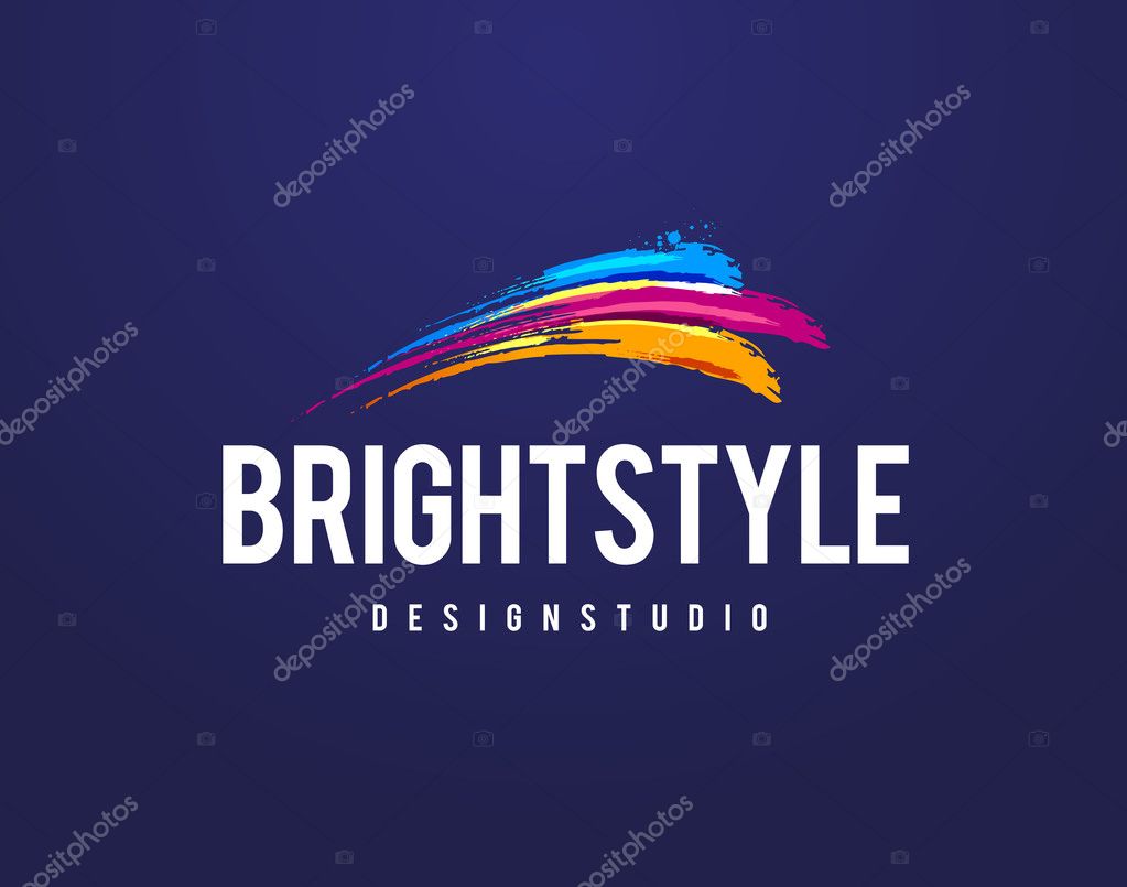 Creative studio logo design template. Vector art.