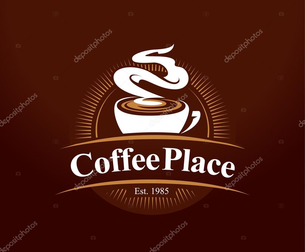 Coffee shop logo design template. Retro coffee emblem. Vector art.