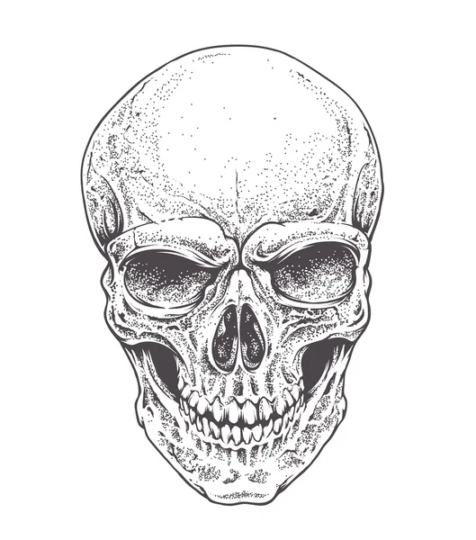 Crâne Dotwork — Image vectorielle