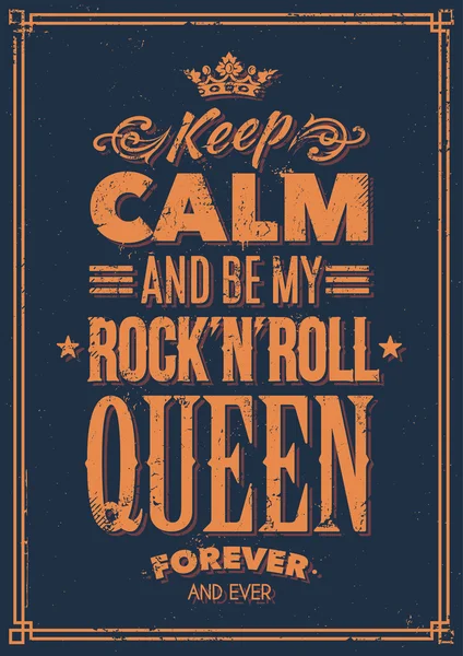 Rock Queen Typographie — Image vectorielle