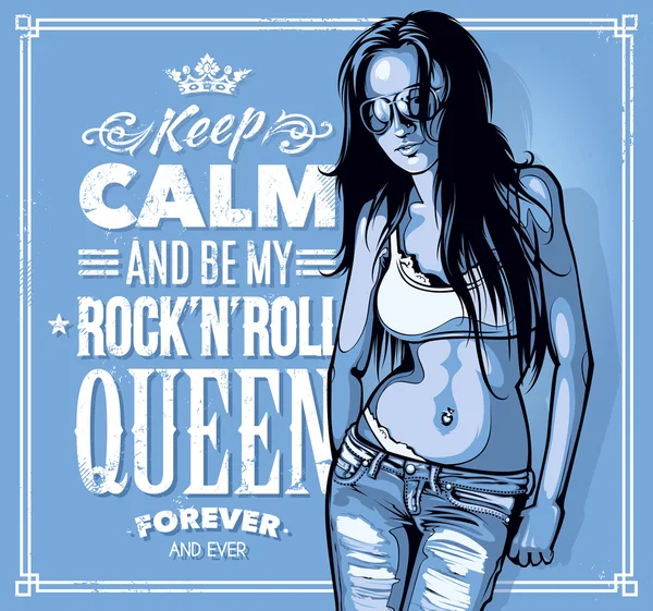 Rock'n'Roll Queen — Stock Vector