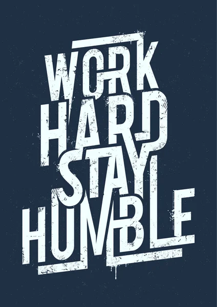 Werk Hard typografie — Stockvector