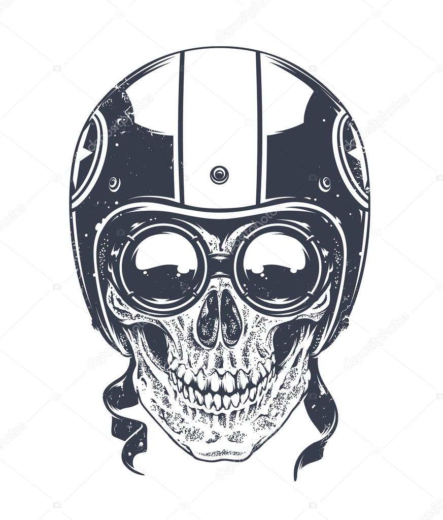 Dotwork Rider Skull