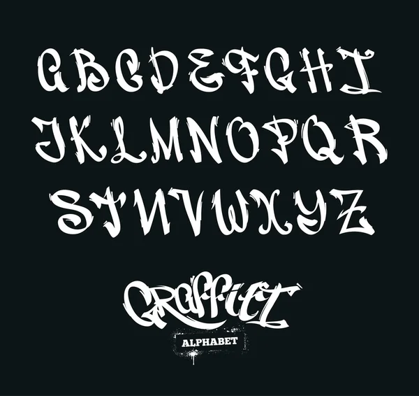 Graffiti-alfabet – Stock-vektor