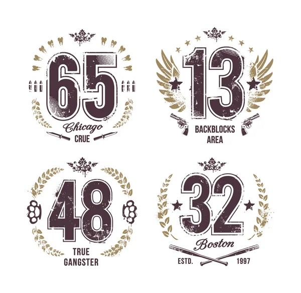 Grunge Numbers — Stock Vector