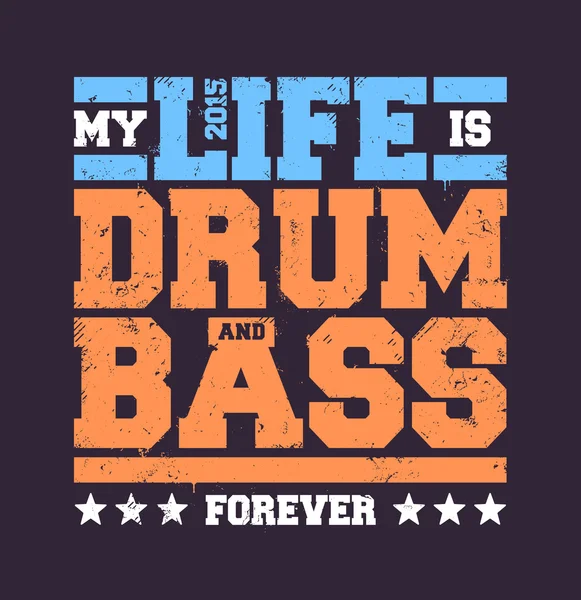 Drum and Bass Typography Stock Vector