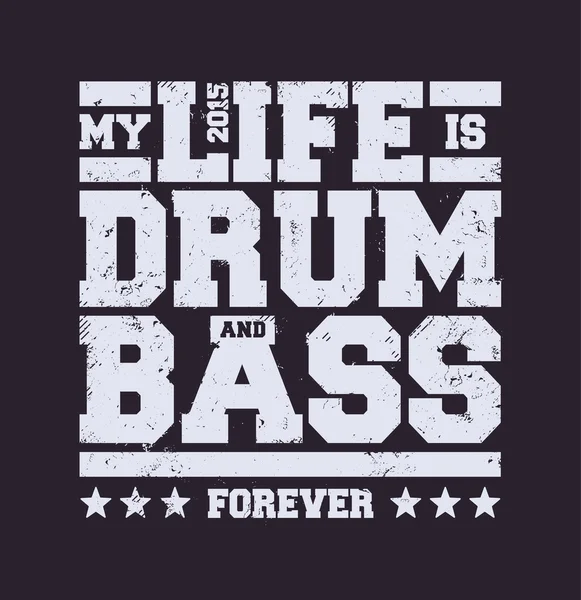 Drum and Bass Typography Stock Vector