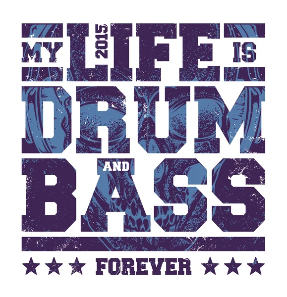 Drum and Bass Typography Royalty Free Stock Vectors