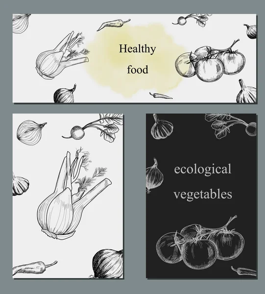Biolebensmittel-Broschüre für Design — Stockvektor