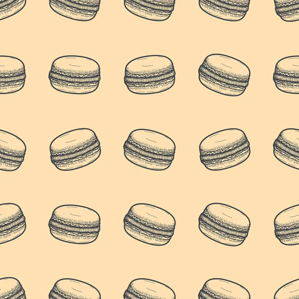 Fondo macarrones sin costura dibujado a mano. Vector — Vector de stock