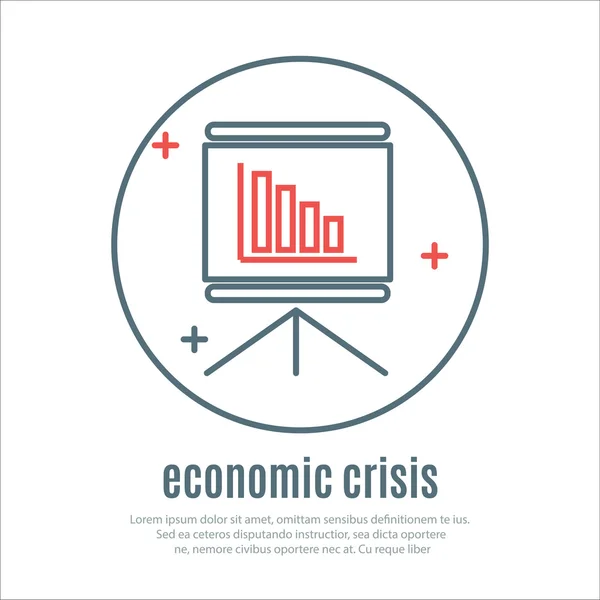 Icono sobre un tema de crisis económica — Archivo Imágenes Vectoriales