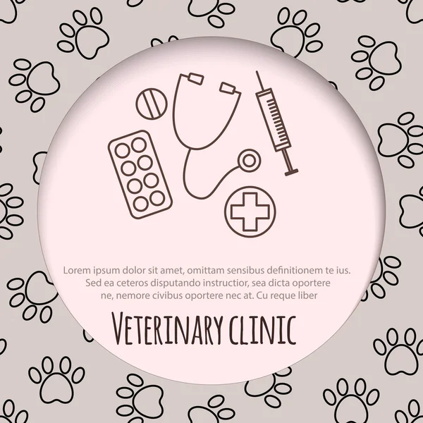 Veterinaria cuidado de mascotas medicina animal iconos conjunto aislado — Vector de stock