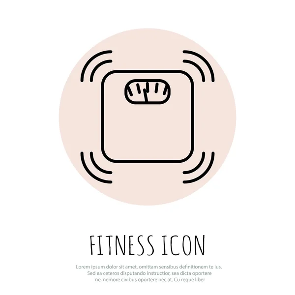 Fitness lijn kunst pictogram voor uw ontwerp — Stockvector