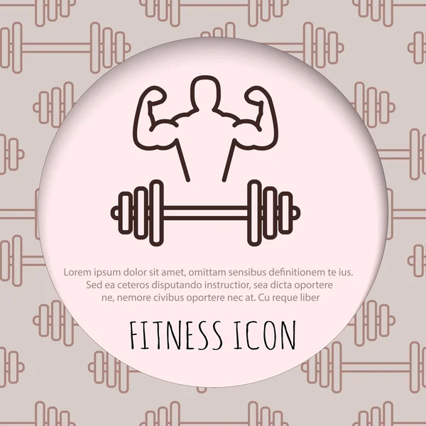 Fitness lijn kunst pictogram voor uw ontwerp — Stockvector