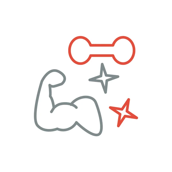 Icono de arte de línea de fitness para su diseño — Archivo Imágenes Vectoriales