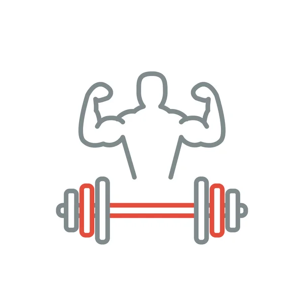 Fitness lijn kunst pictogram voor uw ontwerp — Stockvector