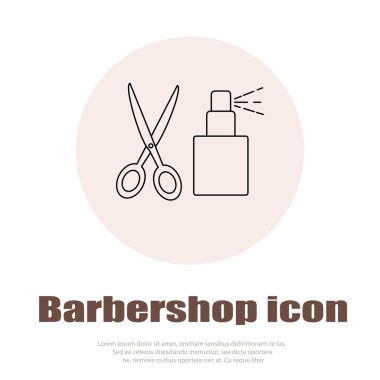 Doğrusal berber Icons set. Web ve mobil kullanıcı arabirimi kullanmak için evrensel saç modeli simgesi
