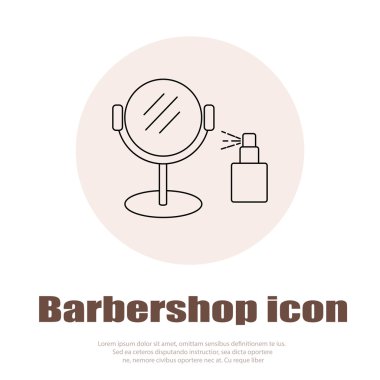 Doğrusal berber Icons set. Web ve mobil kullanıcı arabirimi kullanmak için evrensel saç modeli simgesi
