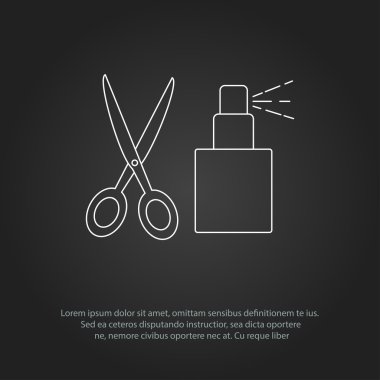 Doğrusal berber Icons set. Web ve mobil kullanıcı arabirimi kullanmak için evrensel saç modeli simgesi