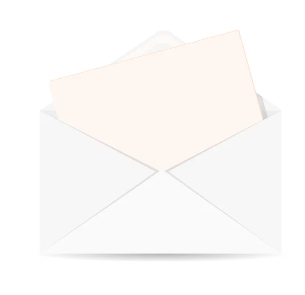 Ανοιχτός φάκελος με επιστολή εικονίδιο του φορέα — Διανυσματικό Αρχείο