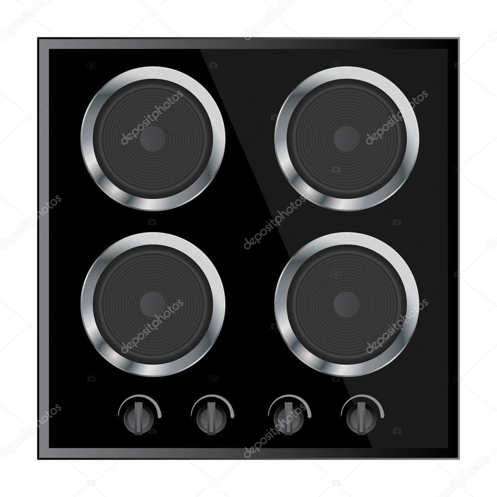 surface for electric stove vector illustration isolated