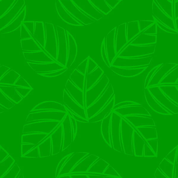 Безшовна зелена плитка для листя — стоковий вектор