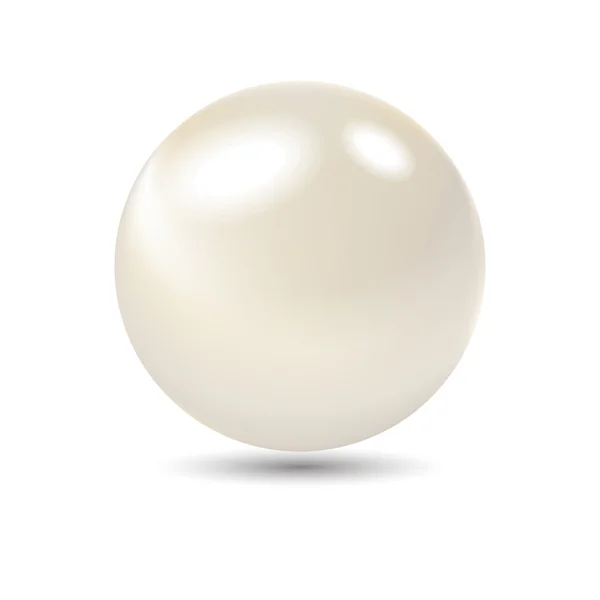 非常に現実的な光沢のある真珠。グラデーション メッシュの使用. — ストックベクタ
