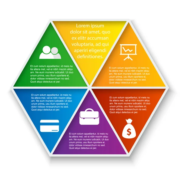 Trabajo en equipo infografía social, diagrama, presentación — Vector de stock