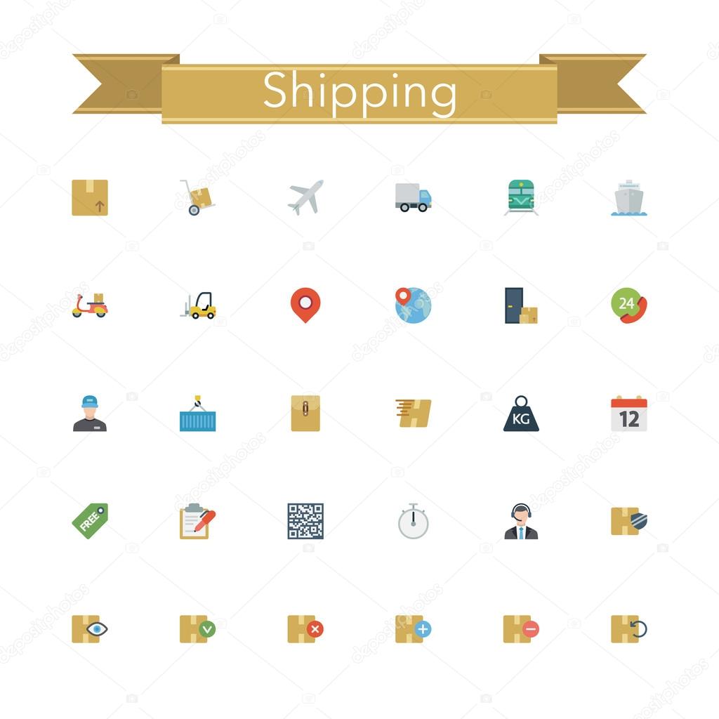 Shipping Flat Icons