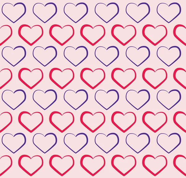 Dibujo sin costura con corazones — Vector de stock