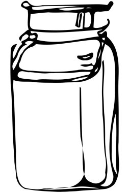 Kroki sofra küçük metal kutular bir vektör