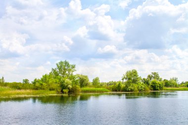 manzara nehir Dnieper bataklıklar ve Kherson