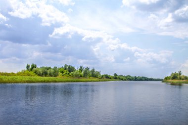 manzara nehir Dnieper bataklıklar ve Kherson