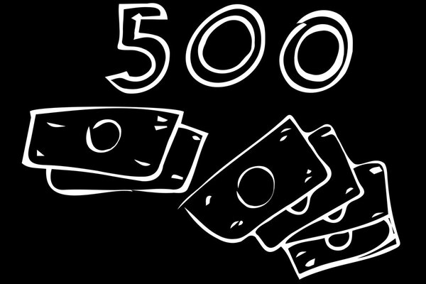 векторный эскиз денег в бумажных банкнотах
