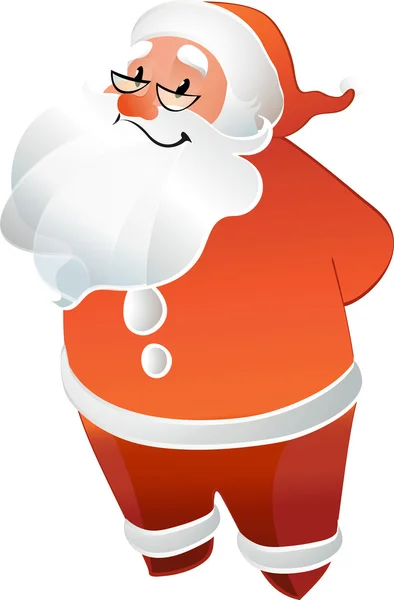 Santa Claus con gafas sonriendo — Vector de stock