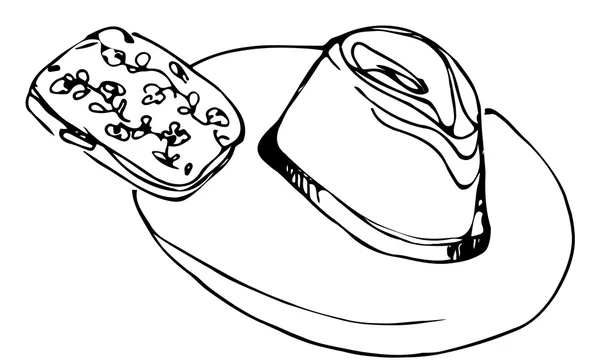 Chapeau de dame et embrayage femelle — Image vectorielle