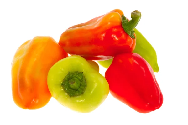 Ripe bell peppers on a white background — Stock Photo, Image