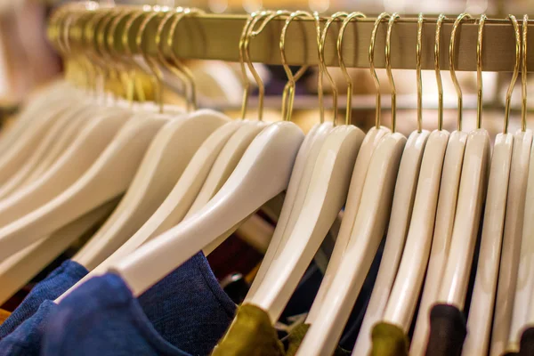 Hangers to the goods in the storec — Stock Photo, Image