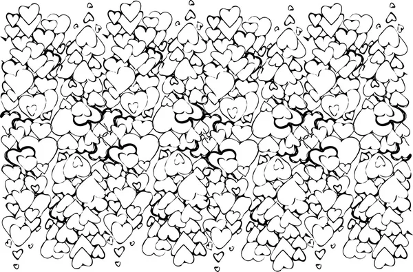 草绘的各种心矢量背景 — 图库矢量图片