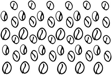 dağınık arka plan kahve çekirdekleri vektör