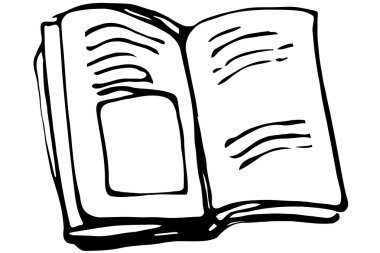picturesb ile açık bir kitap vektör çizimi