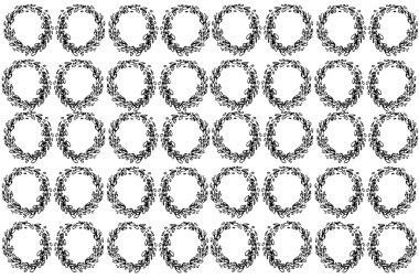 vektör çizim Noel çelenk yuvarlak