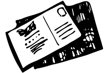 bir damga ve adresi olan mühürlü bir zarf vektör çizimi